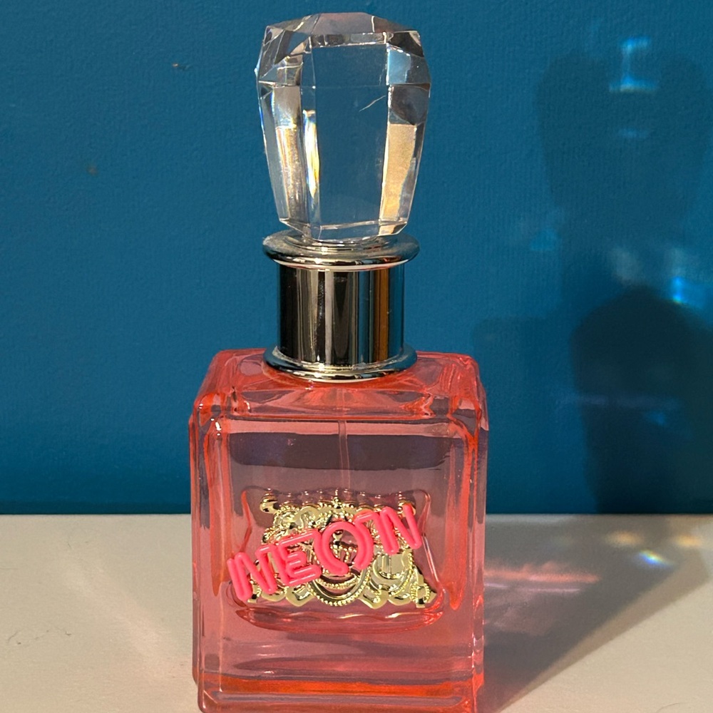 Pink Perfume Bottle with Crystal Cap